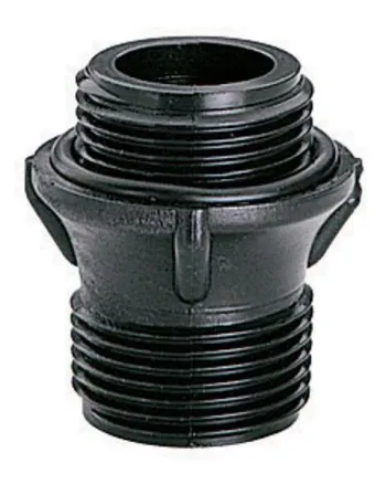 Raccord rapide en PVC noir – Filetage mâle 1” (26-34 mm) Neuf