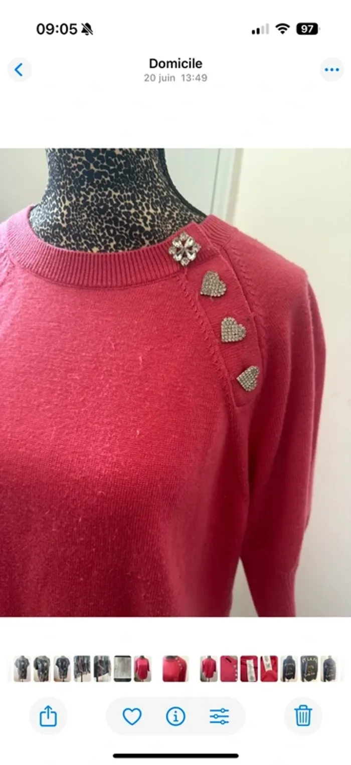 Pull rose Tara Jarmon – Taille 3 / L - photo numéro 4