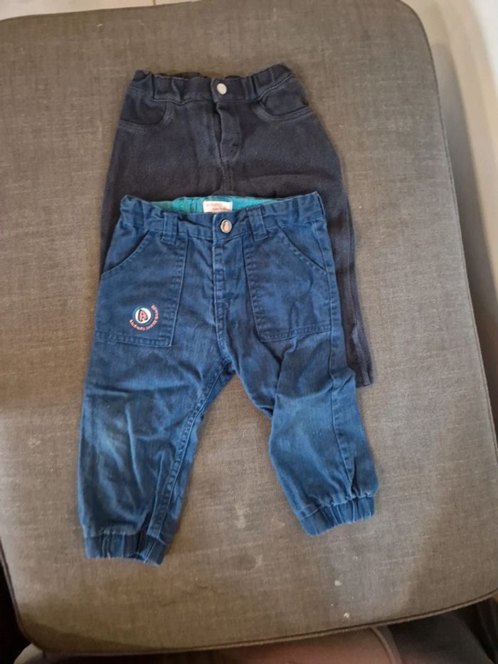 Lot de 2 pantalon garcon bleu - photo numéro 2