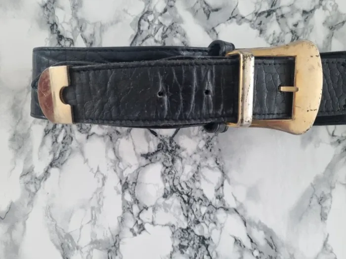 Ceinture noir vintage - photo numéro 9