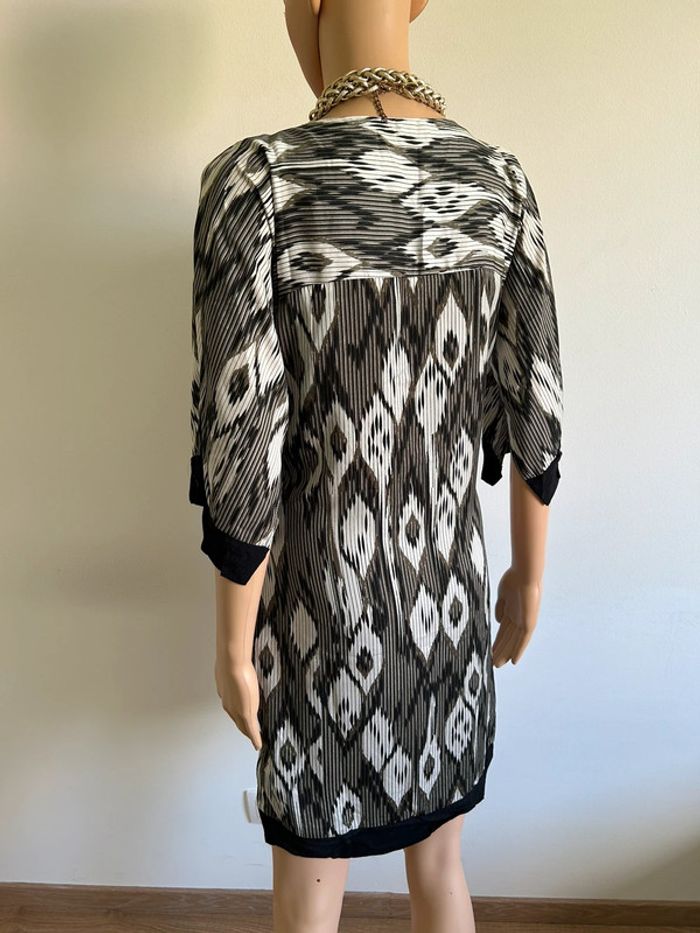 Robe imprimée kaki beige et noire Morgan taille 38 jamais portée - photo numéro 9