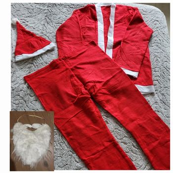 Déguisement Père Noël : Pantalon, veste, bonnet et barbe