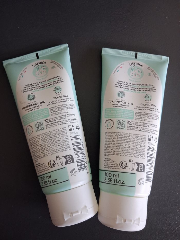 Lot de 2 liniments baby green mlk - photo numéro 2