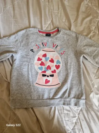 Sweat gris bonbonnière