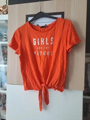 Joli t-shirt court orange