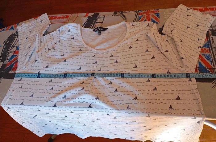 Tee-shirt manches 3/4 100% coton Taille 46/48 - photo numéro 6