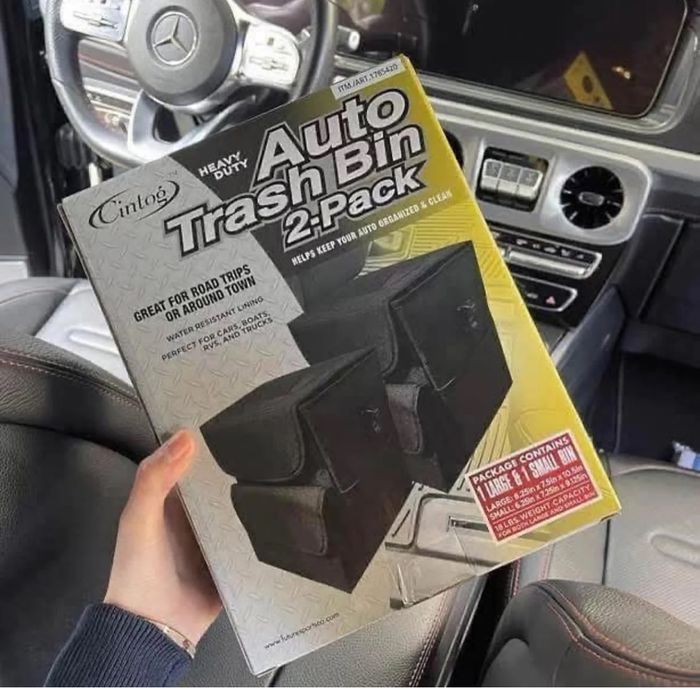Lot de 2 Poubelles de Voiture Cintog – Auto Trash Bin 2-Pack Neuf