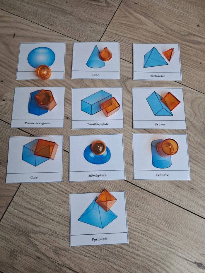 Cartes nomenclature + volumes solides géométrie