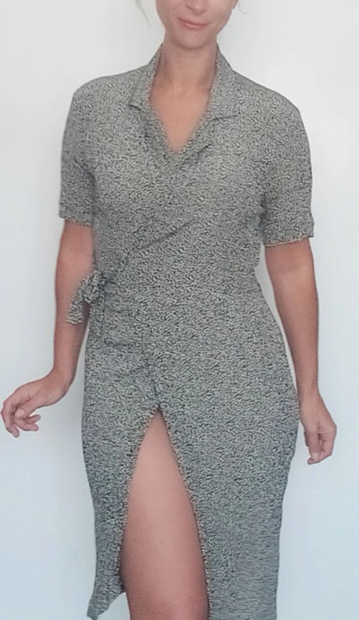 Robe portefeuille fendue taille 40 - photo numéro 2