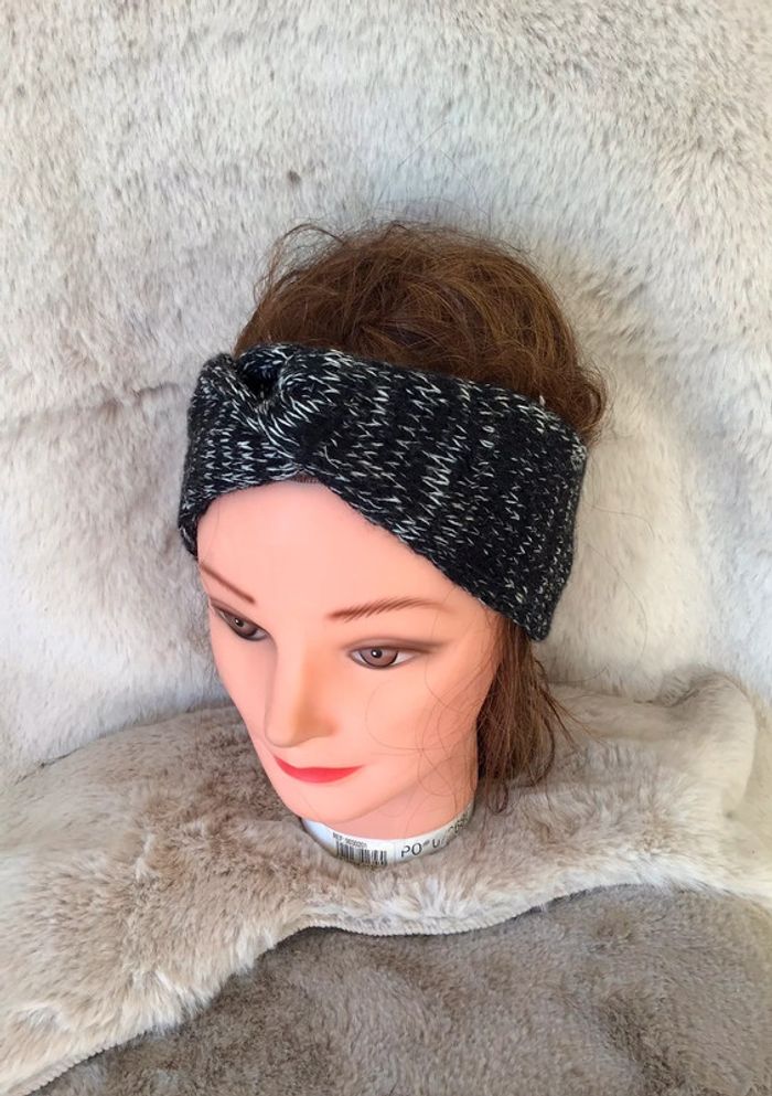 Bandeaux tête couleur noir et gris taille S (0124)