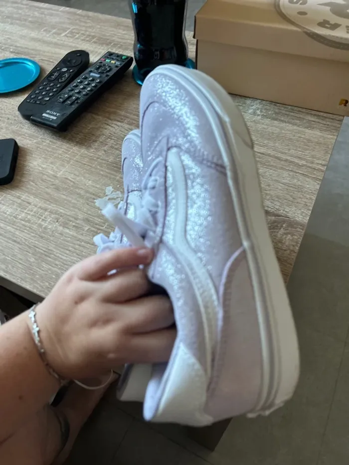 Vans pailleté violet - photo numéro 3