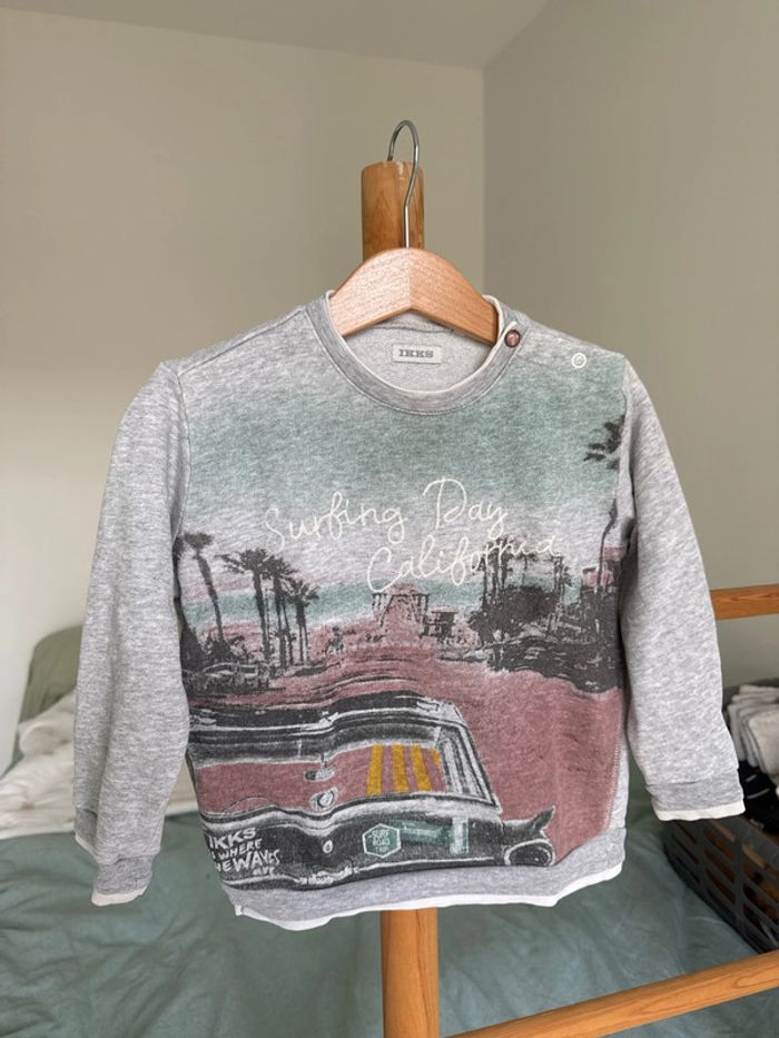 Sweat gris ikks 2 ans
