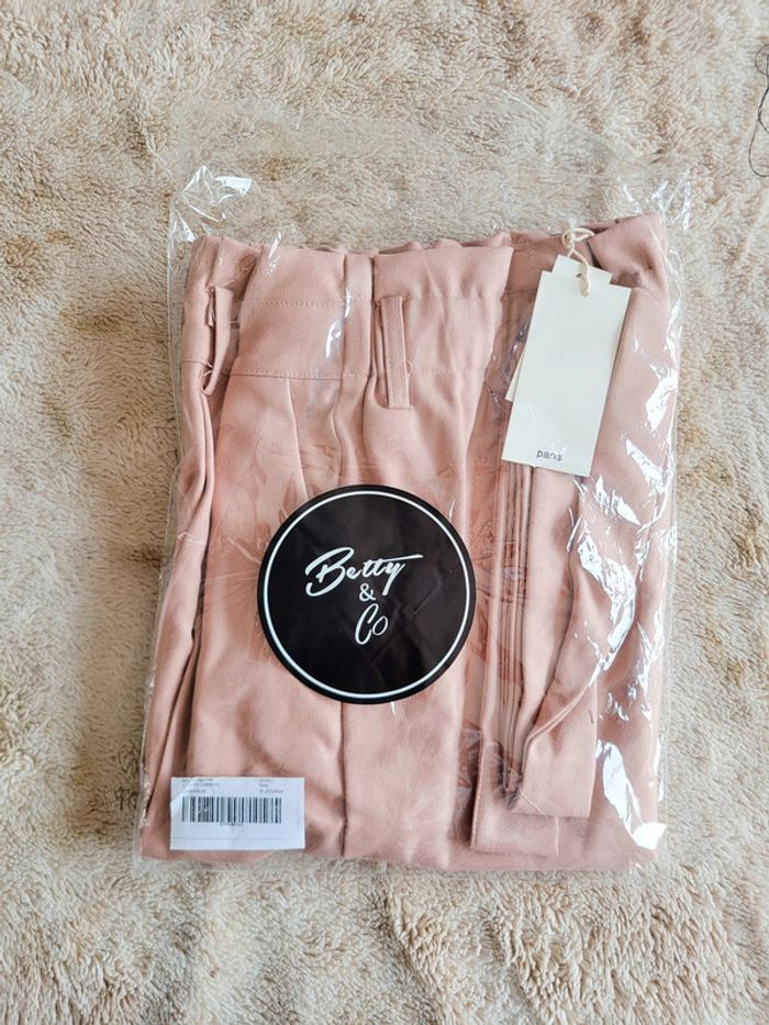 Pantalon 5 poches rose femme – Betty London - Taille L - photo numéro 4