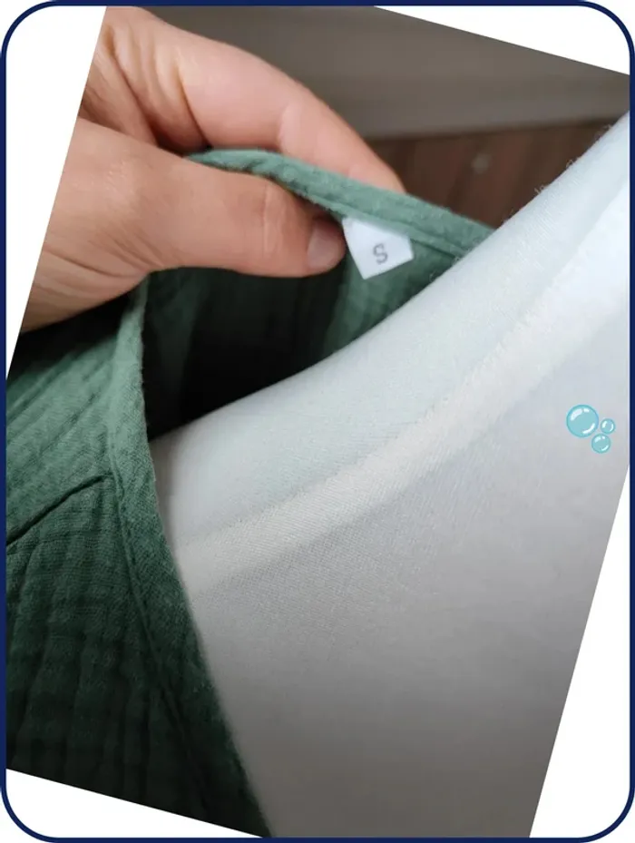 Robe verte / gaz de coton / S - photo numéro 3