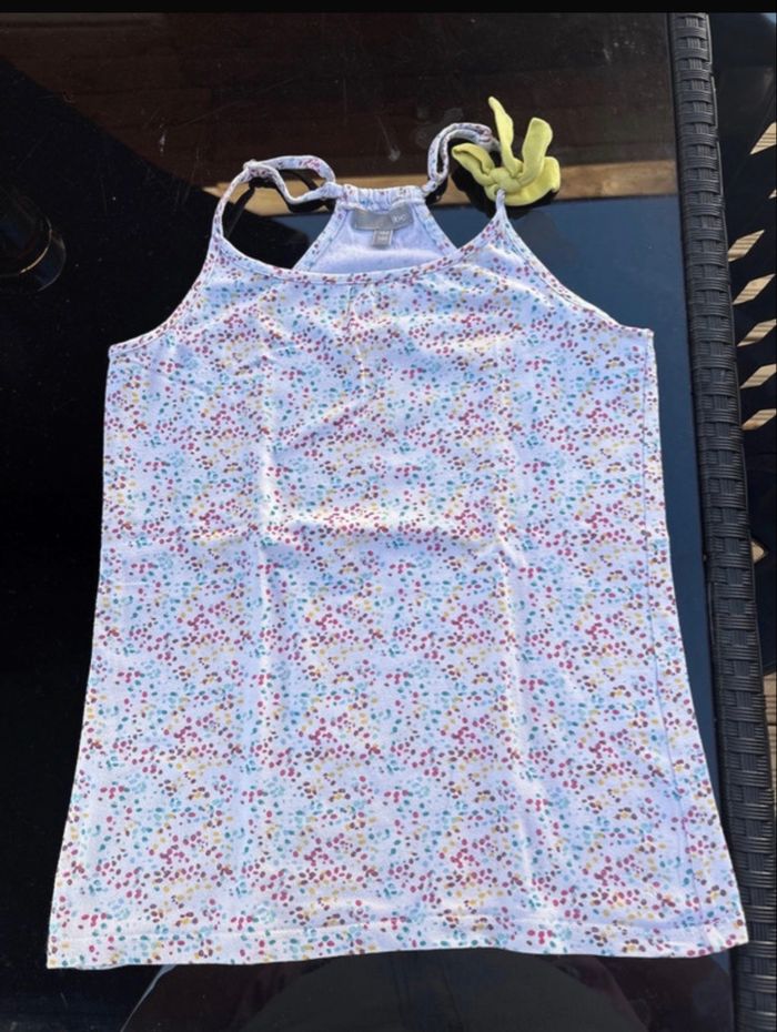 T shirt a bretelle a motif - photo numéro 1
