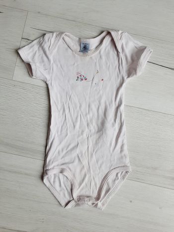 Vêtement fille body manches courtes Petit Bateau 3 ans