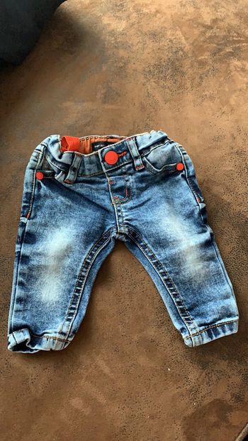 Jean bleu rouge réglable Baby boy 0-3 mois