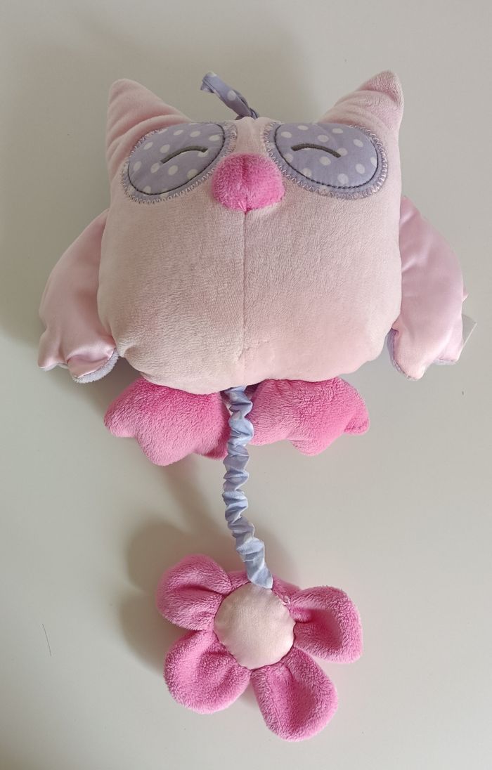 Doudou peluche musicale hibou chouette 💞