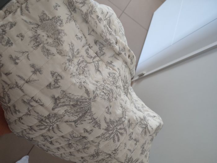 Sac tartine et chocolat toile de Jouy gris neuf - photo numéro 4