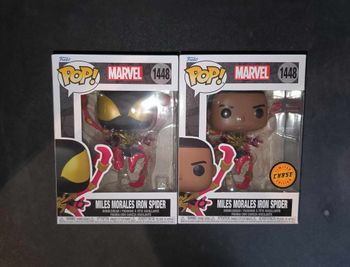Lot 2 Figurines Funko Pop / Miles Morales Iron Spider 1448 / Marvel ( 1 Chase + 1 Normal )