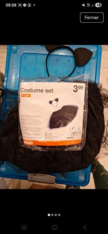 Déguisement chauve souris 2-7ans