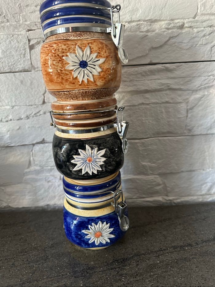 Lot de 3 pots  à  café ,  sucre - photo numéro 3