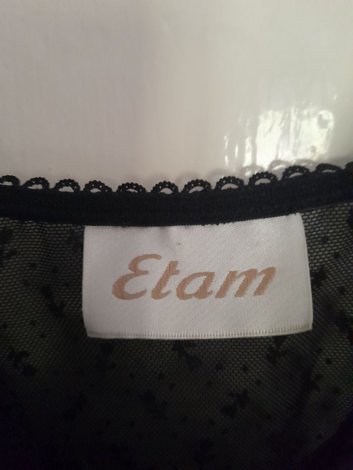 Nuisette noire transparente, marque Etam, taille 42 - photo numéro 3