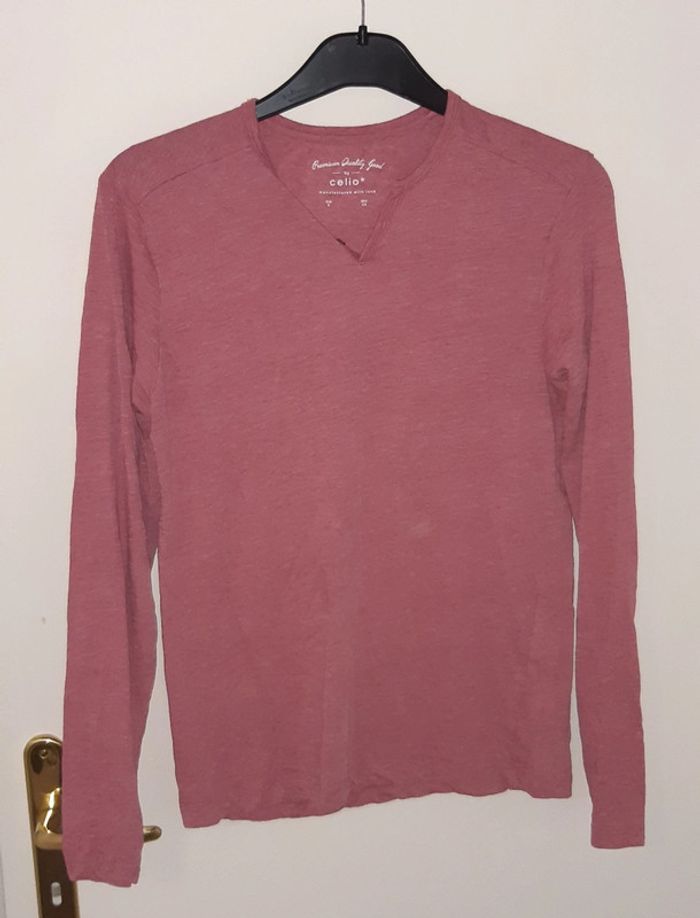 T-shirt rouge manches longues