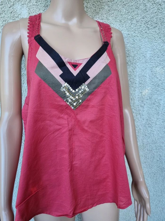 Debardeur rose foncé Cache Cache