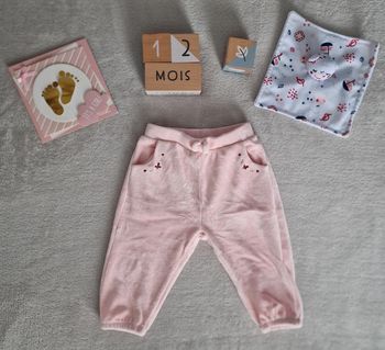 Pantalon velours rose pâle - 12M - Sergent Major (TBE)