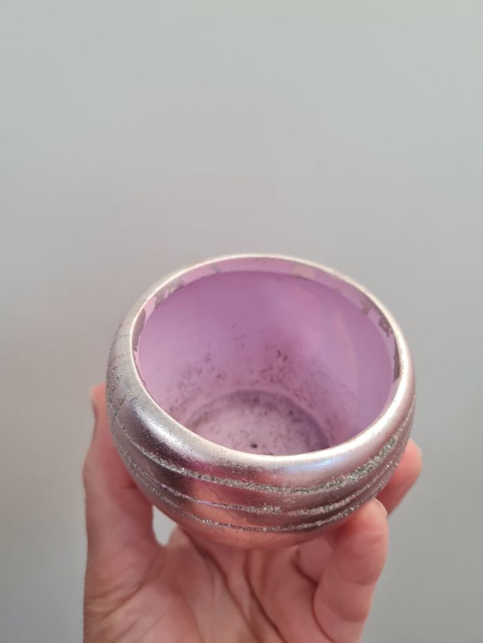 Photophore rose et argent - photo numéro 3