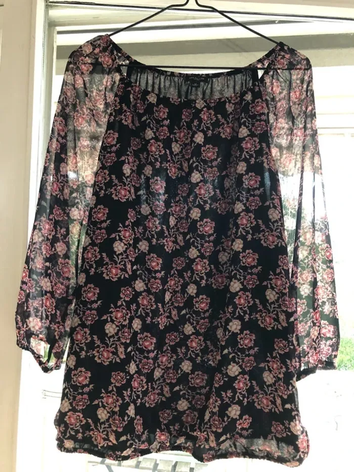 Blouse fleurie double épaisseur - photo numéro 4
