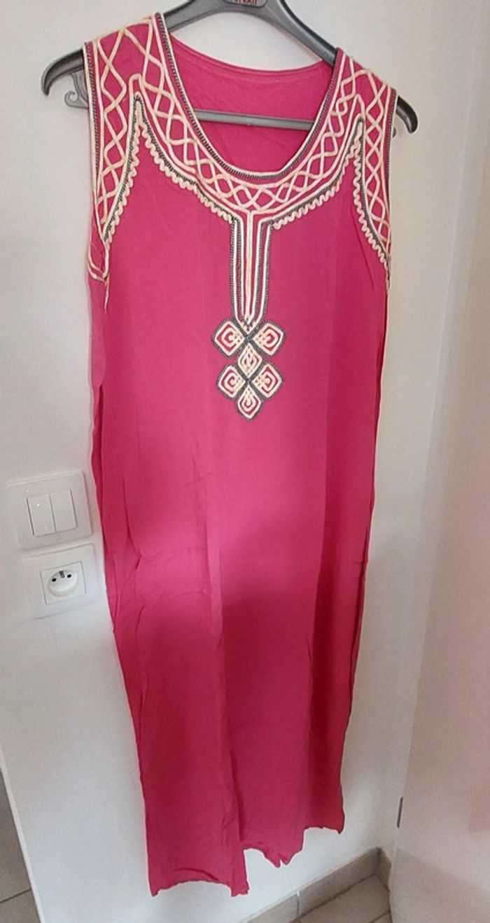 Djellaba Femme Caftan taille unique rose - photo numéro 2