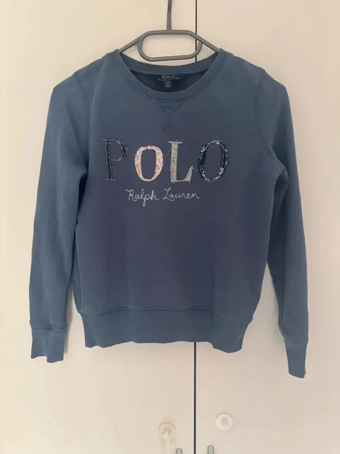 Pull Ralph Lauren bleu  8-10 ans