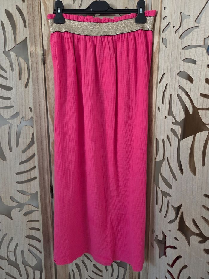 Jupe longue gaze de coton taille M