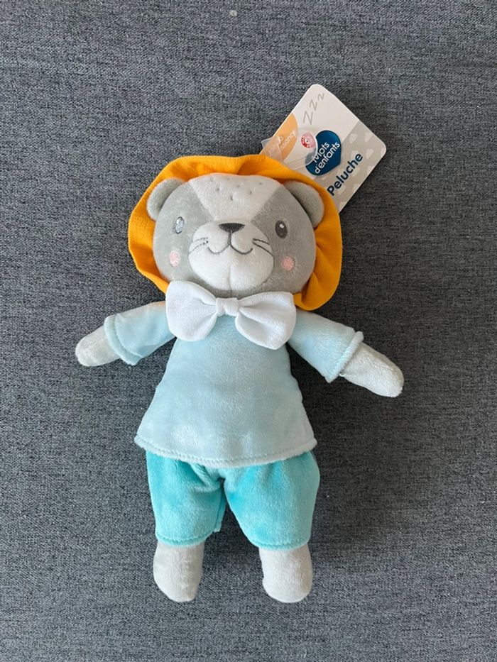 Peluche/Doudou mixte bleu et jaune 🦁
