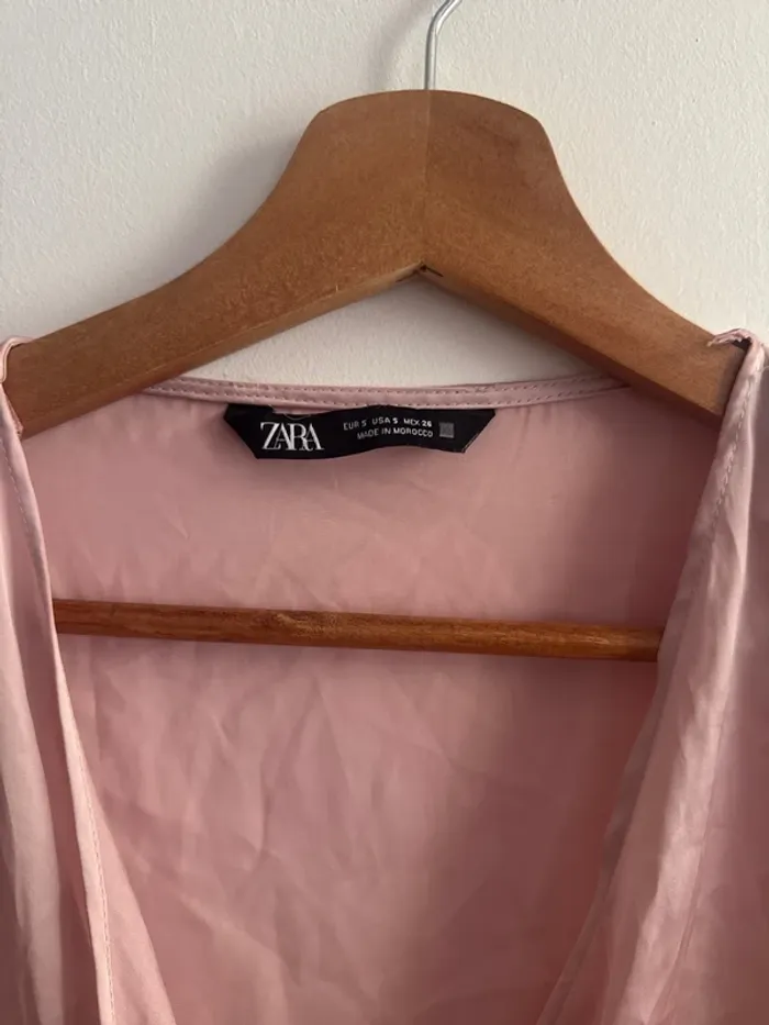 Blouse Zara, rose, taille S - photo numéro 2