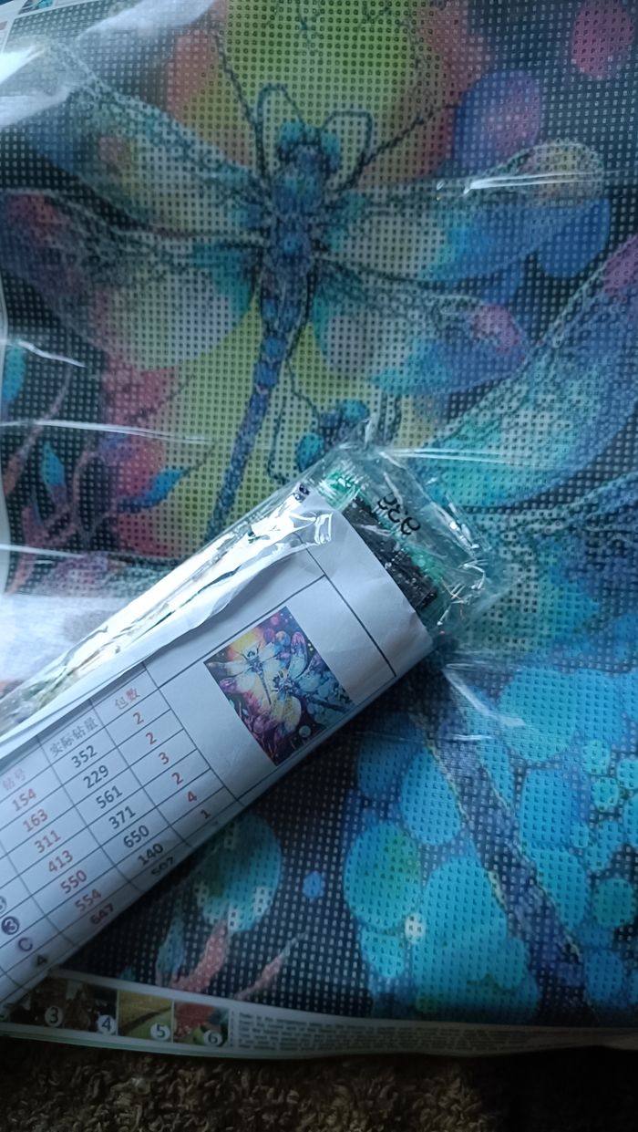 Diamond painting libellule