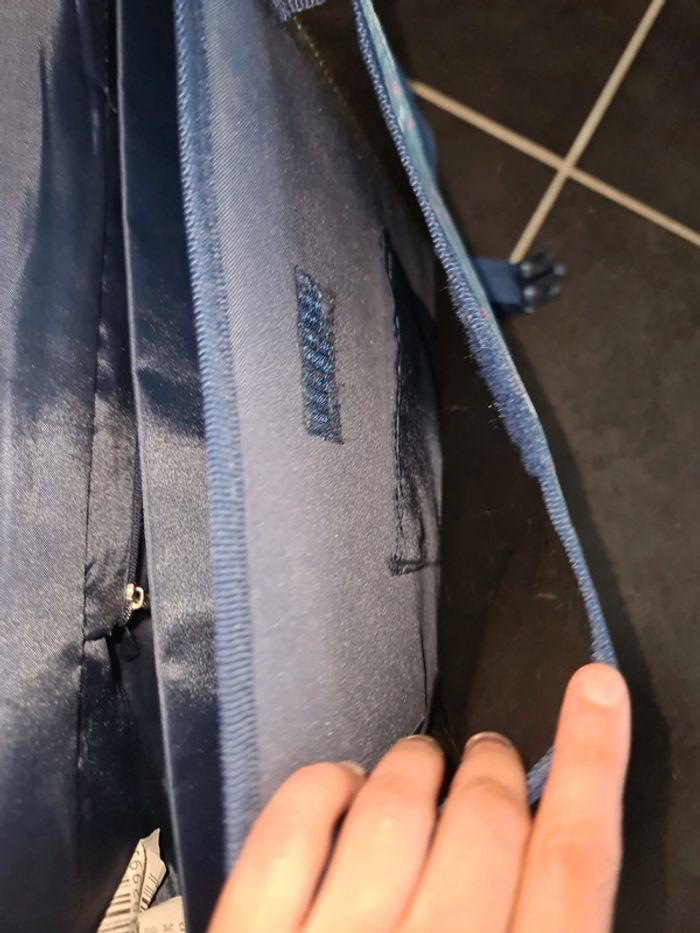Cartable/sac a dos auricade pour primaire bleu avec licorne - photo numéro 7