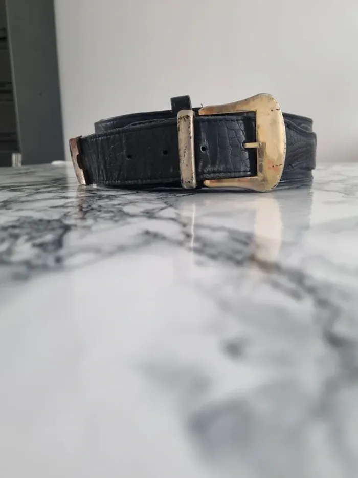 Ceinture noir vintage - photo numéro 15