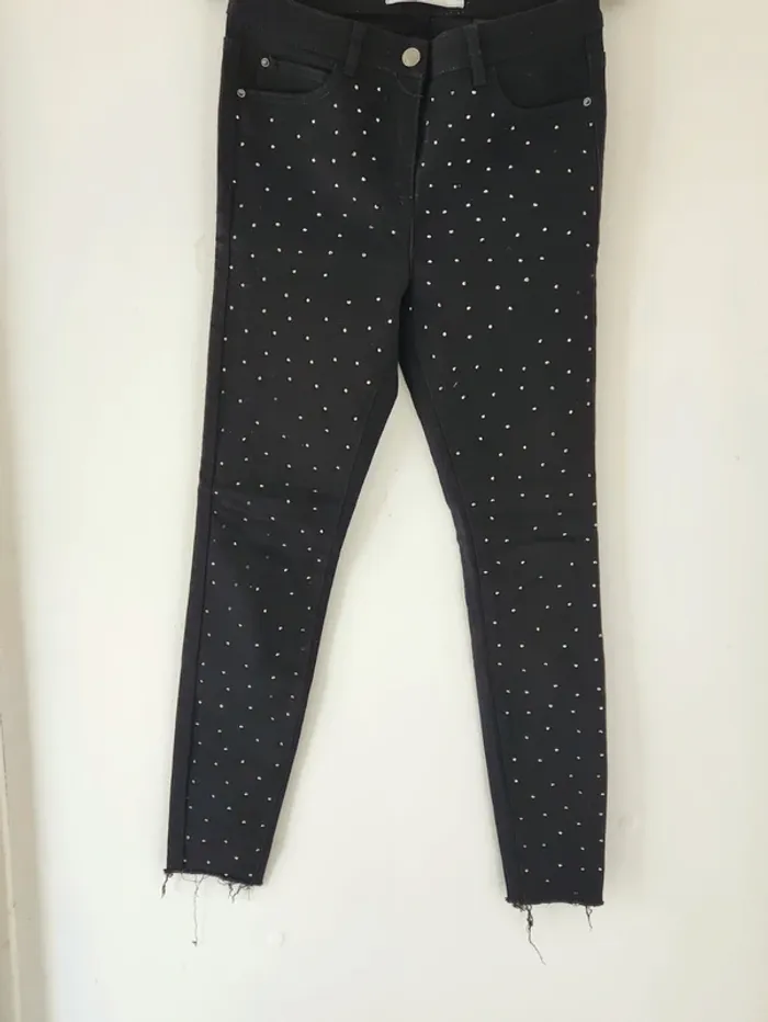 🖤 Jean skinny noir à strass - NEXT - Taille 38