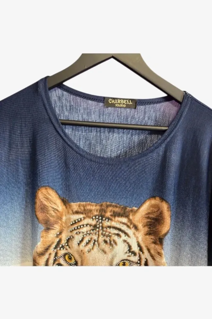 Long Tee-shirt mignon fluide T46 Charbell - photo numéro 3