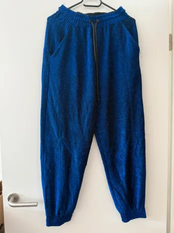 Jogging Bleu Pailleté Bershka - Taille S