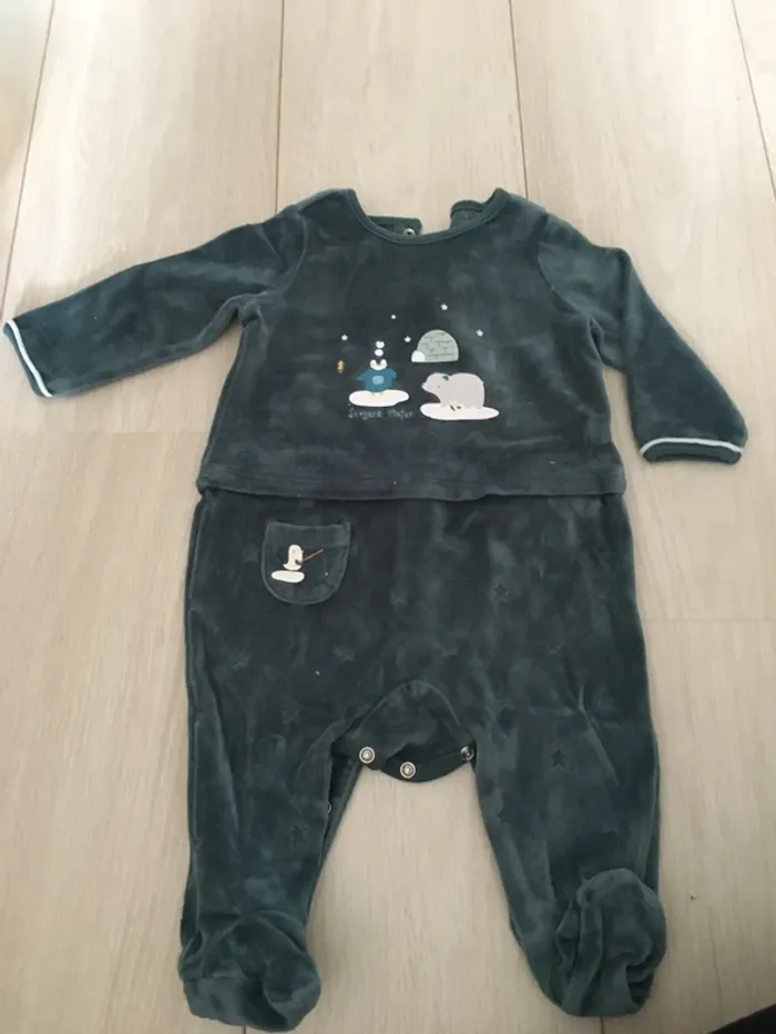 Pyjama velours 6 mois sergent major
