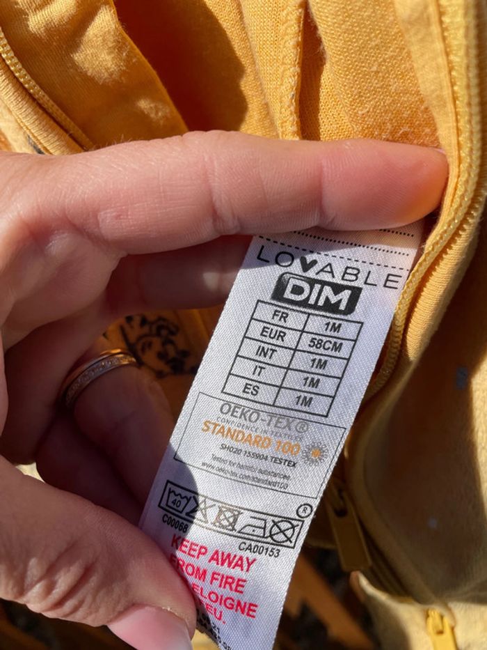 Combinaison 1 mois Dim orange avec tigre - photo numéro 4