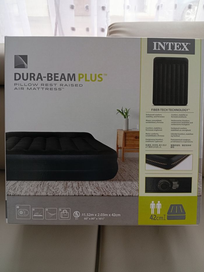 Matelas gonflable pour 2 personnes avec gonfleur électrique intégré