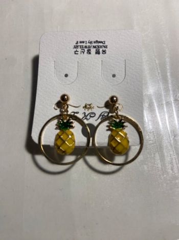 Boucles oreilles ananas
