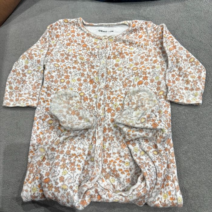 Pyjama bébé à fleurs