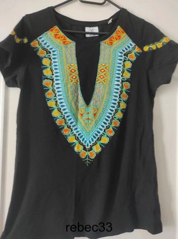 T-shirt imprimé dessin wax M.Burdi