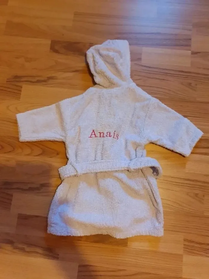 peignoir 0 à 2 ans lilas marque doudou junior - photo numéro 3